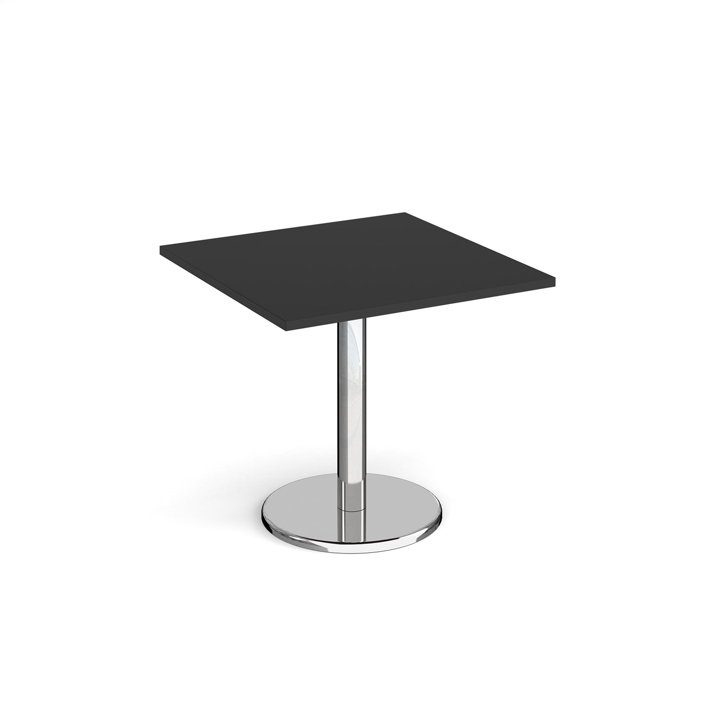 Pisa square dining table with round base - PDS800-BK
