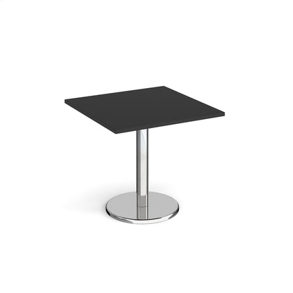 Pisa square dining table with round base - PDS800-BK