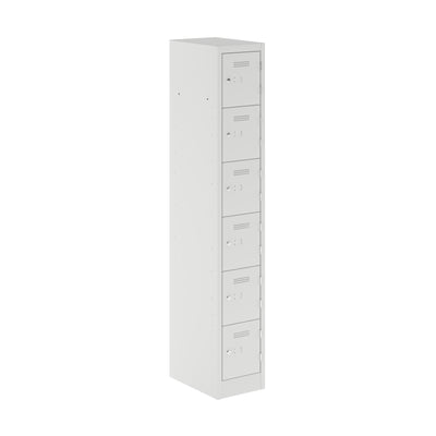 Primary Locker|6 Door|2000x300x450|Light Grey