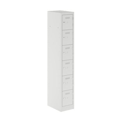 Primary Locker|6 Door|2000x300x450|Light Grey
