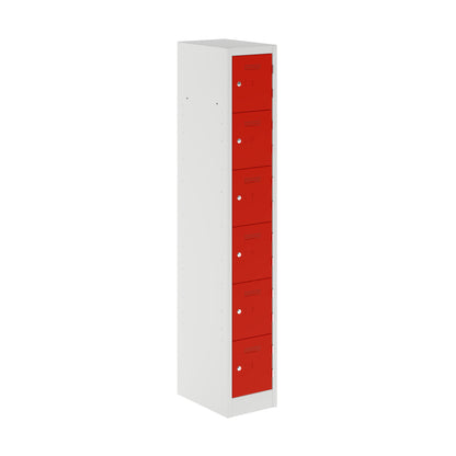 Primary Locker|6 Door|2000x300x450|Cardinal Red