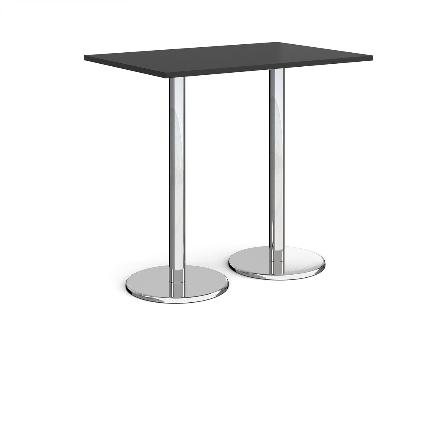 Pisa rectangular poseur table with round bases - PPR1200-BK