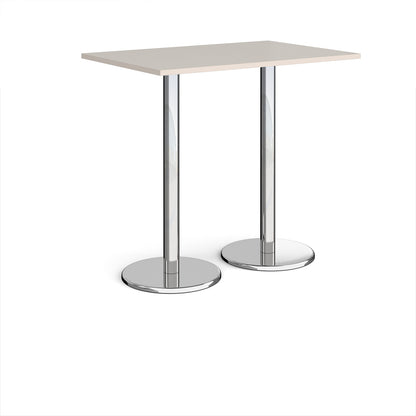 Pisa rectangular poseur table with round bases - PPR1200-LG