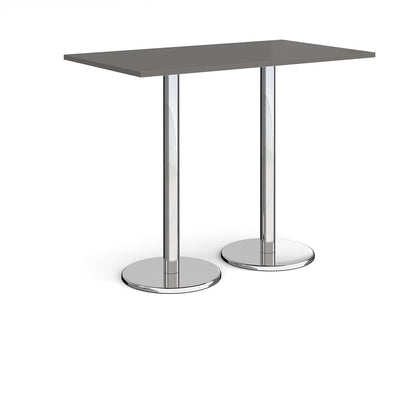 Pisa rectangular poseur table with round bases - PPR1400-OG