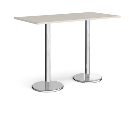 Pisa rectangular poseur table with round bases - PPR1600-LG