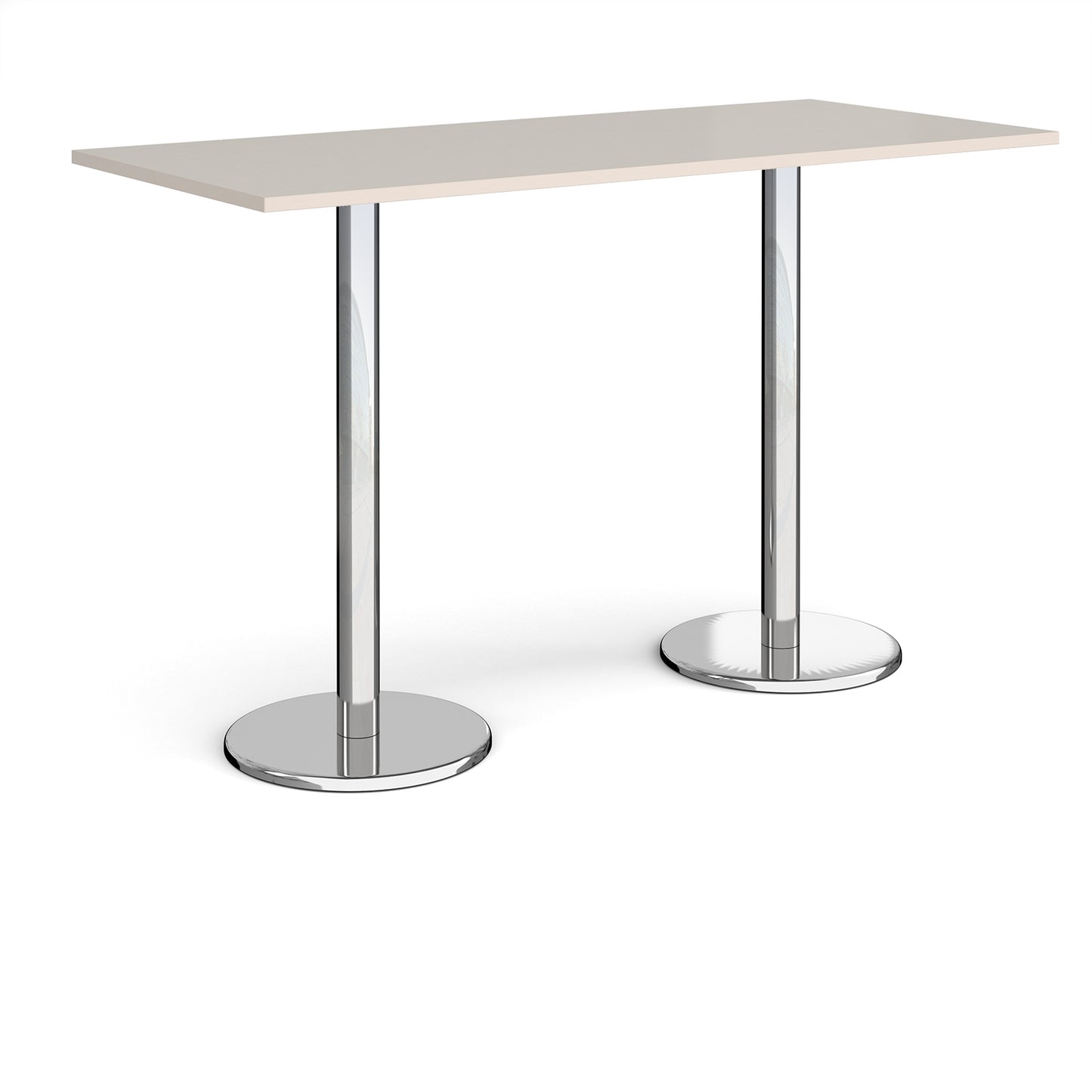 Pisa rectangular poseur table with round bases - PPR1800-LG