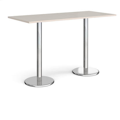Pisa rectangular poseur table with round bases - PPR1800-LG