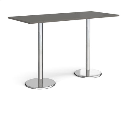Pisa rectangular poseur table with round bases - PPR1800-OG