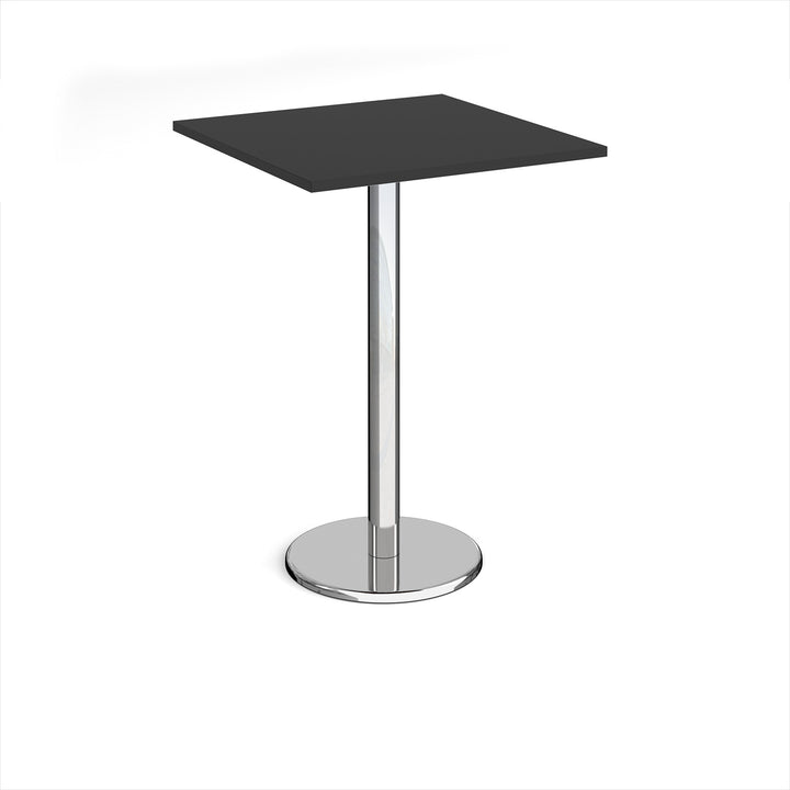 Pisa square poseur table with round base