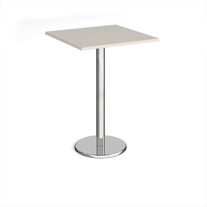 Pisa square poseur table with round base - PPS800-LG