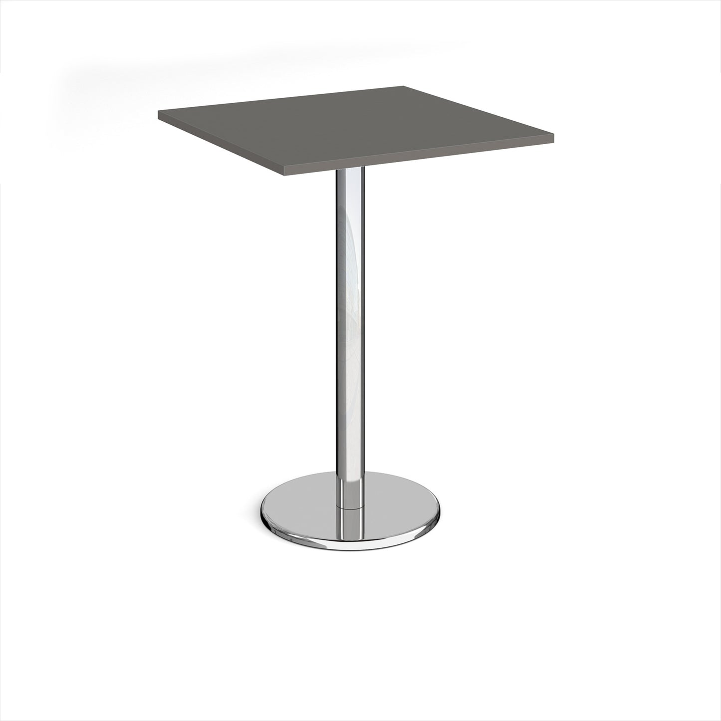 Pisa square poseur table with round base - PPS800-OG