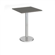 Pisa square poseur table with round base