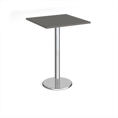 Pisa square poseur table with round base - PPS800-OG