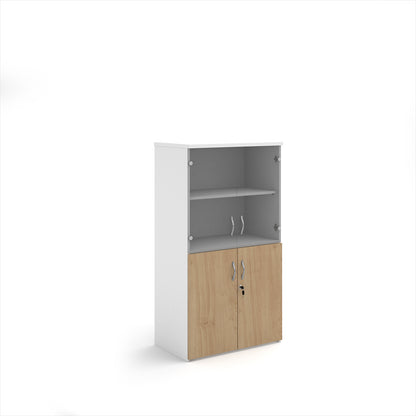 Universal Duo Open Top Combination Unit | Two-Tone Lockable Office Storage