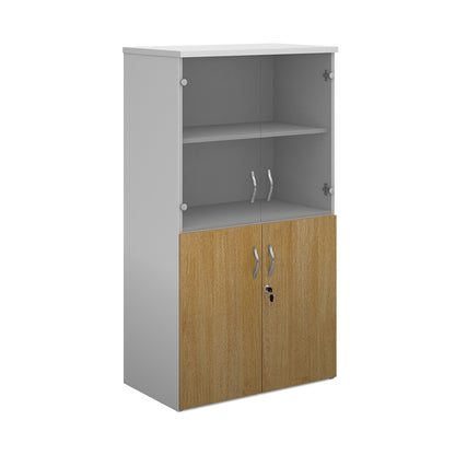 Universal Duo Open Top Combination Unit | Two-Tone Lockable Office Storage