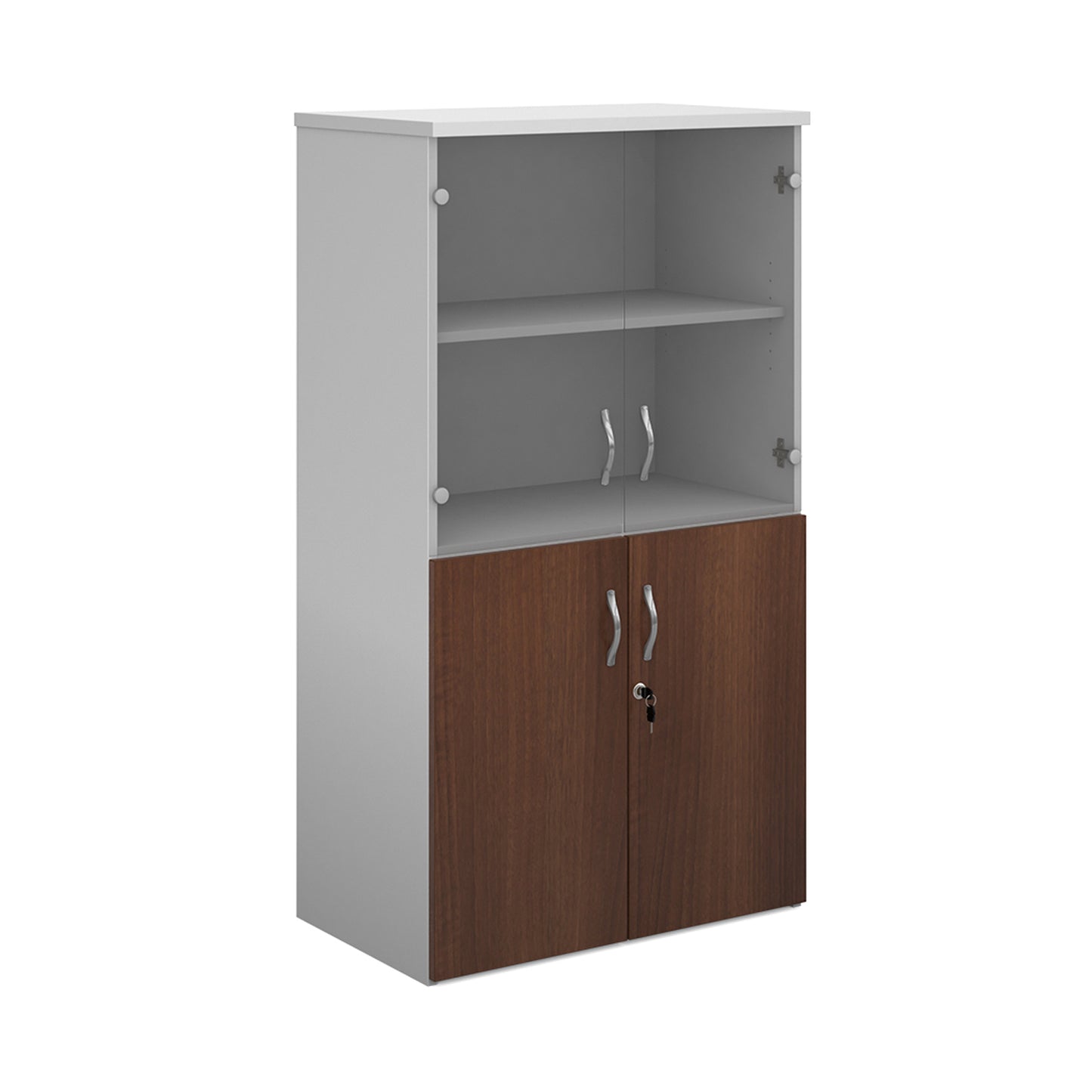 Universal Duo Open Top Combination Unit | Two-Tone Lockable Office Storage