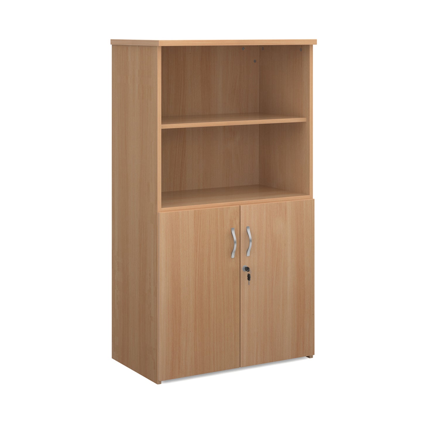 Universal Office Combination Unit with Glass Upper Doors or open & Lockable Storage