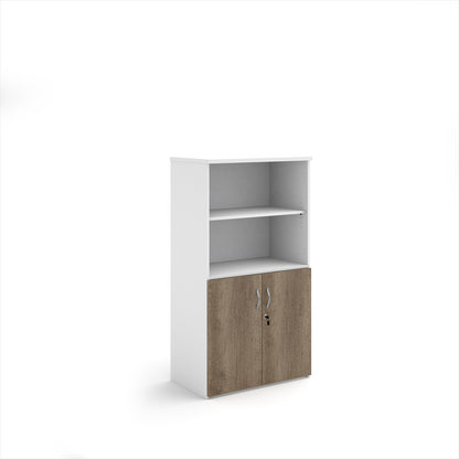 Universal Duo Open Top Combination Unit | Two-Tone Lockable Office Storage