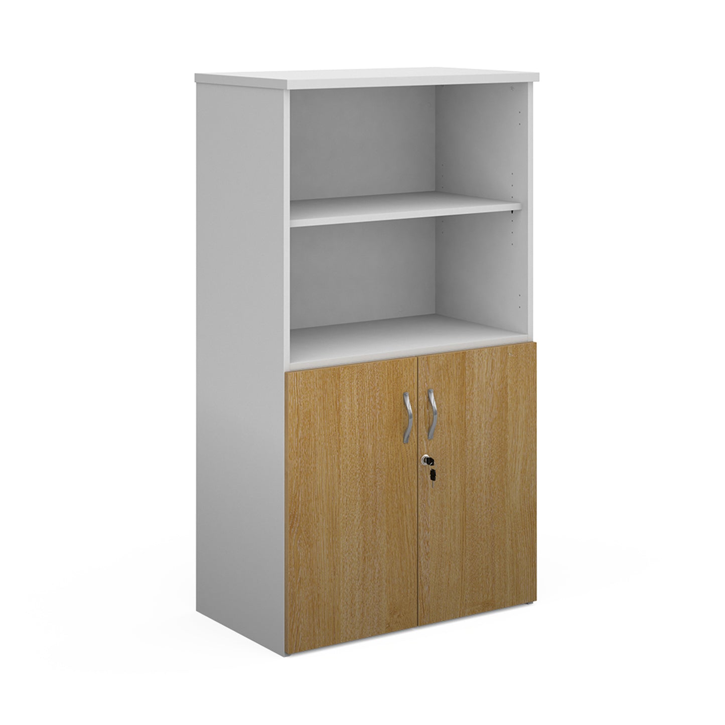 Universal Duo Open Top Combination Unit | Two-Tone Lockable Office Storage