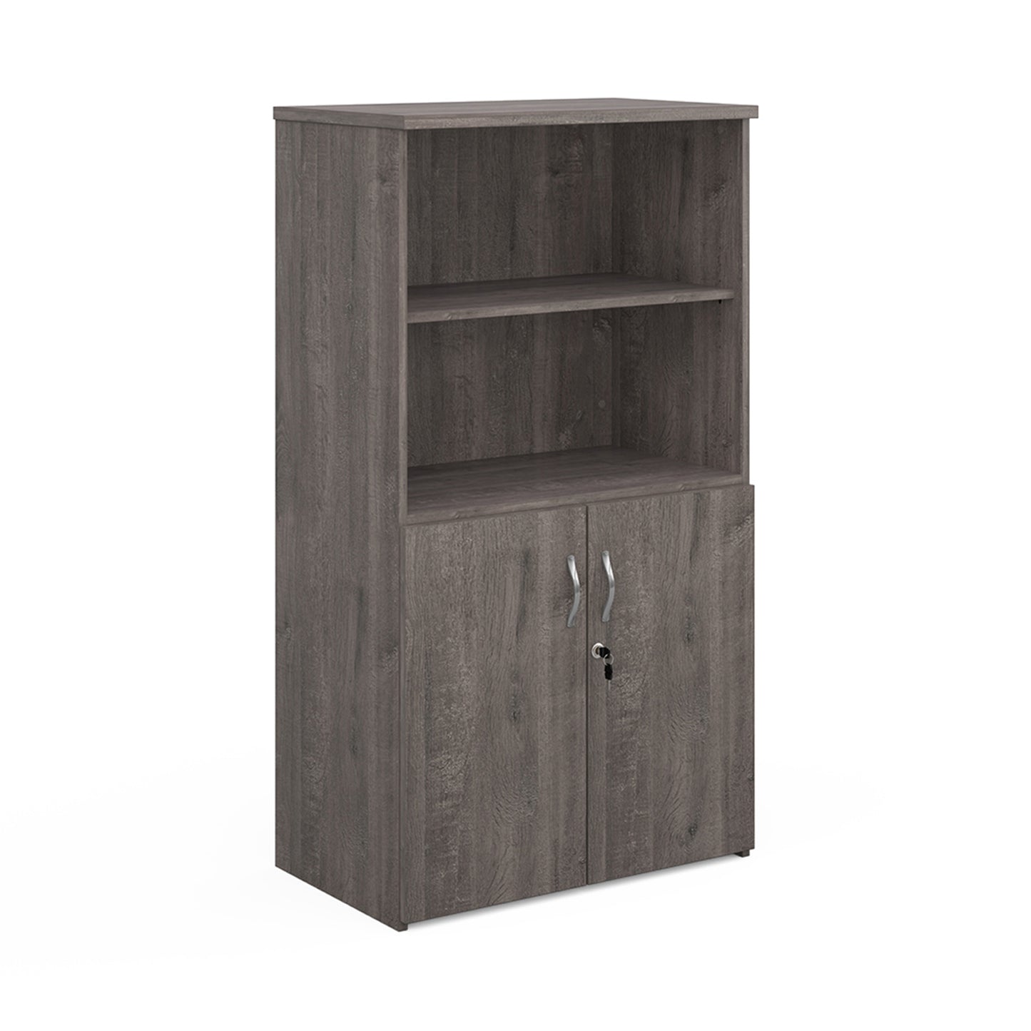 Universal Office Combination Unit with Glass Upper Doors or open & Lockable Storage
