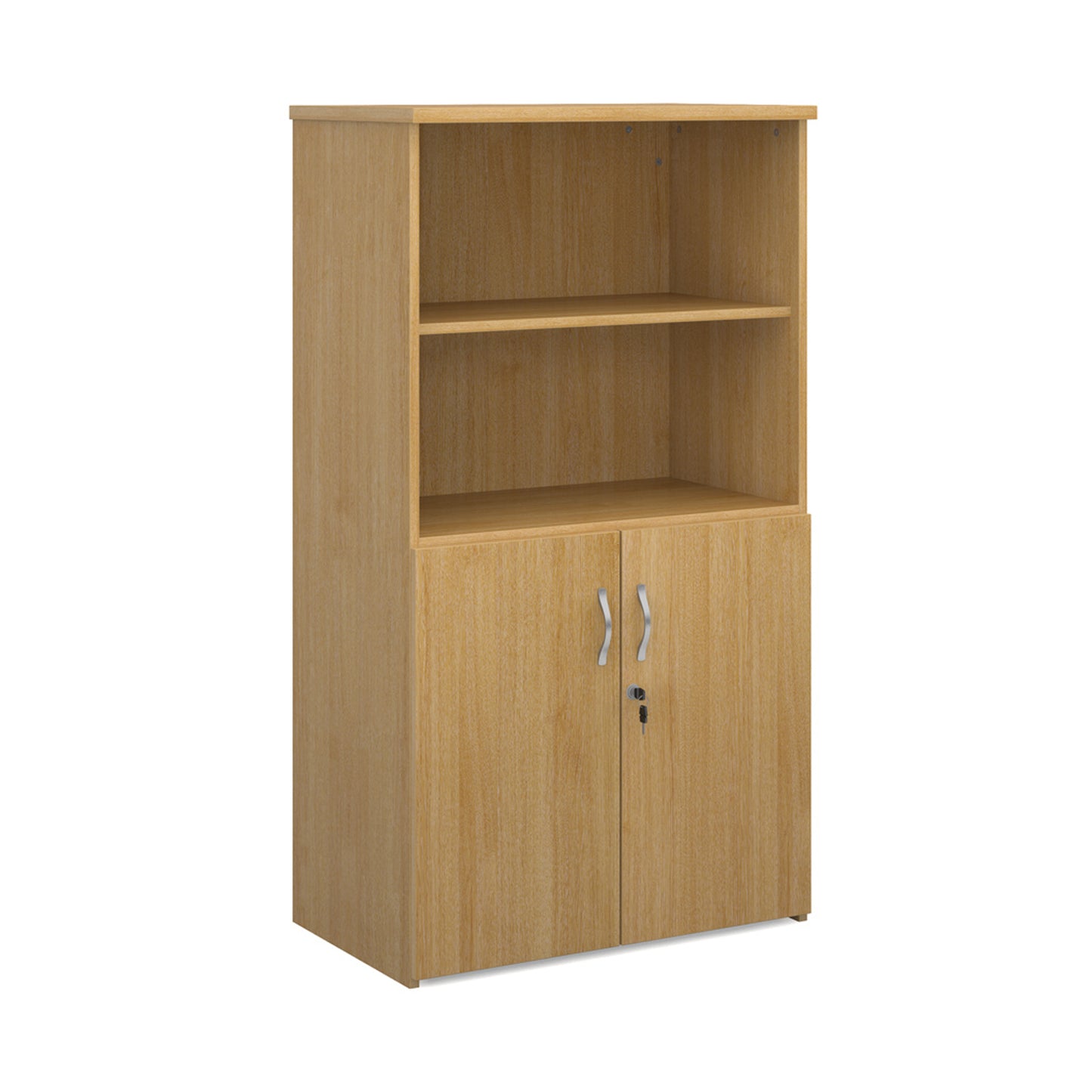 Universal Office Combination Unit with Glass Upper Doors or open & Lockable Storage