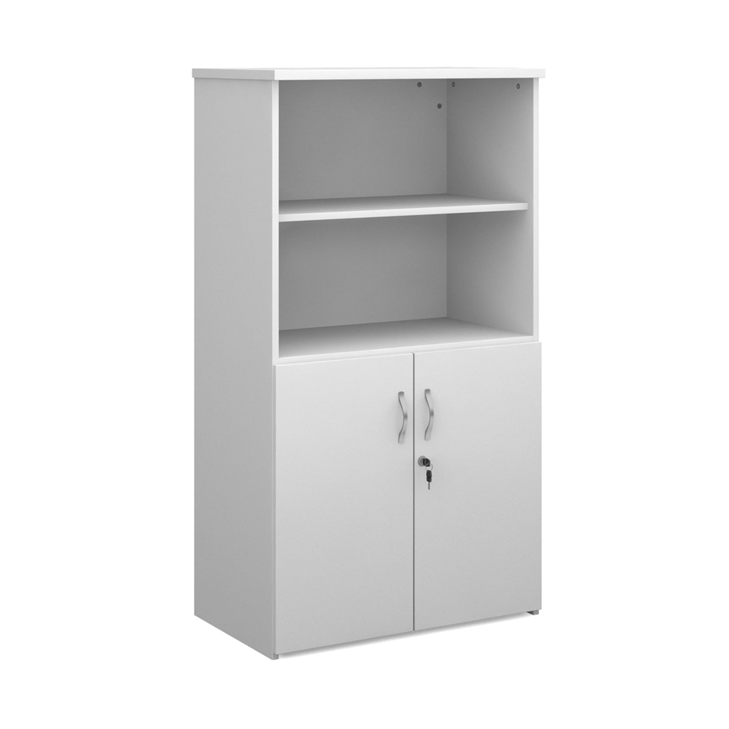 Universal Office Combination Unit with Glass Upper Doors or open & Lockable Storage