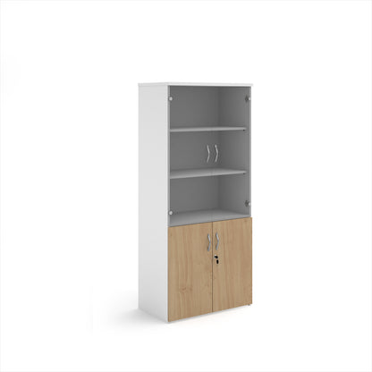 Universal Duo Open Top Combination Unit | Two-Tone Lockable Office Storage