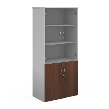 Universal Duo Open Top Combination Unit | Two-Tone Lockable Office Storage