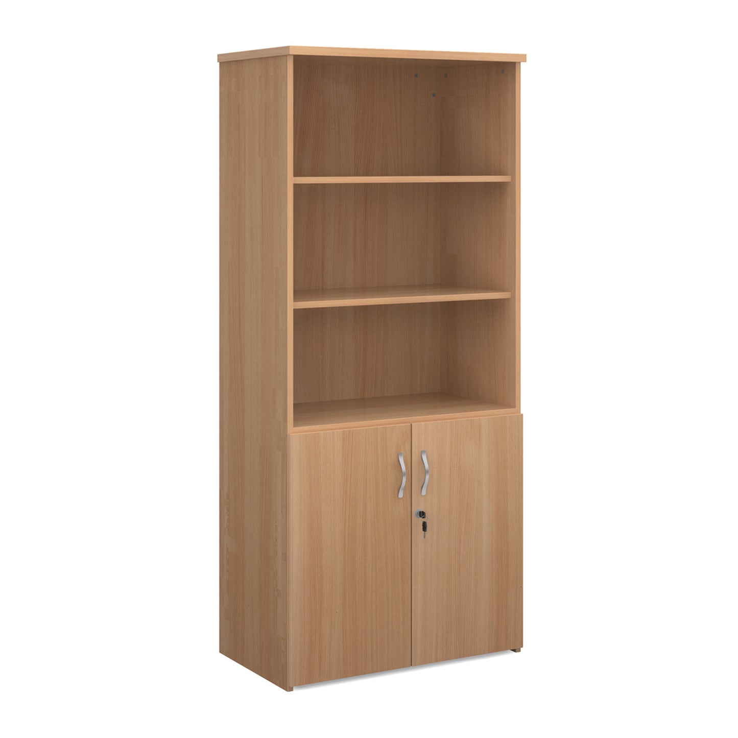 Universal Office Combination Unit with Glass Upper Doors or open & Lockable Storage