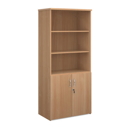 Universal Office Combination Unit with Glass Upper Doors or open & Lockable Storage