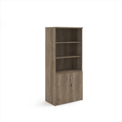 Universal Office Combination Unit with Glass Upper Doors or open & Lockable Storage