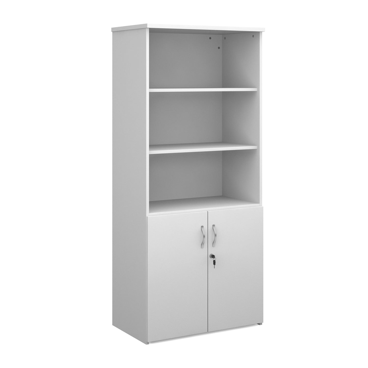 Universal Office Combination Unit with Glass Upper Doors or open & Lockable Storage