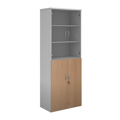 Universal Duo Open Top Combination Unit | Two-Tone Lockable Office Storage
