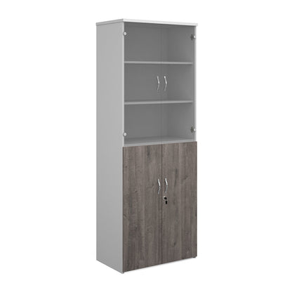 Universal Duo Open Top Combination Unit | Two-Tone Lockable Office Storage