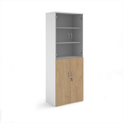 Universal Duo Open Top Combination Unit | Two-Tone Lockable Office Storage