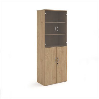 Universal Office Combination Unit with Glass Upper Doors or open & Lockable Storage