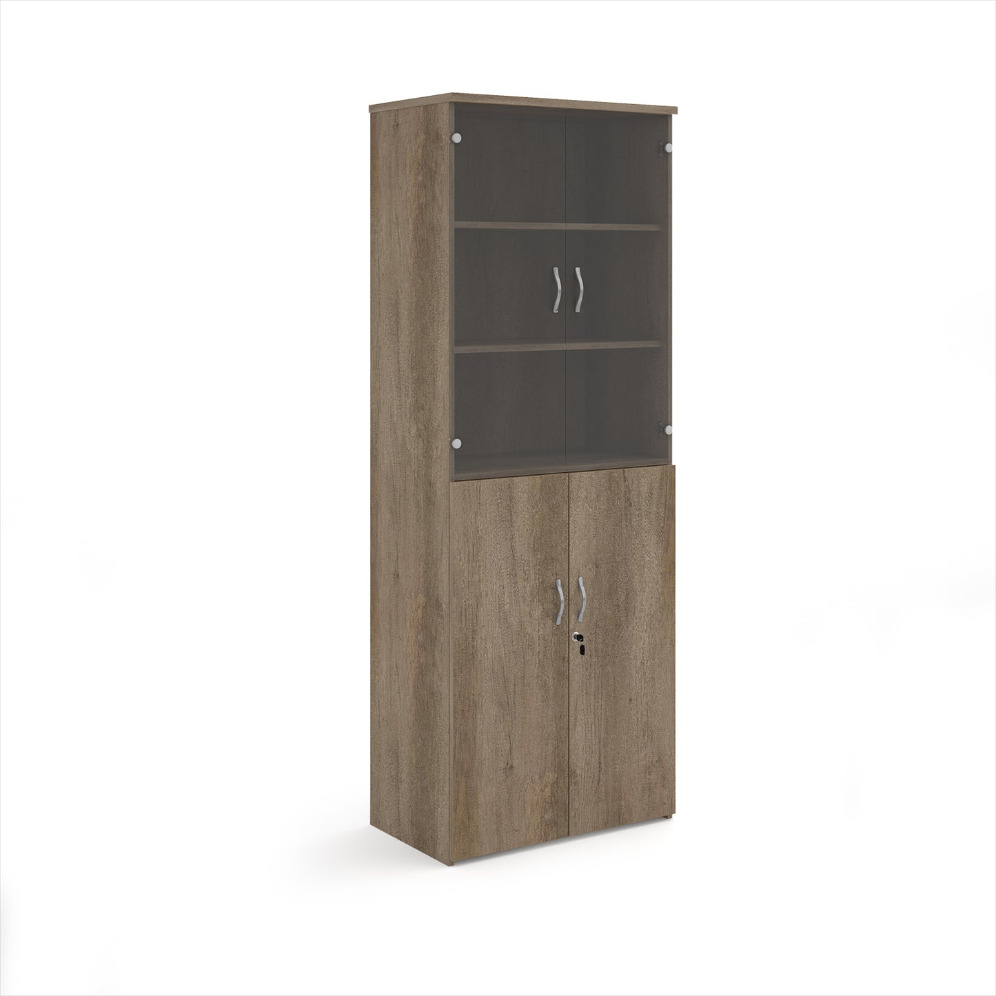 Universal Office Combination Unit with Glass Upper Doors or open & Lockable Storage