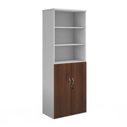 Universal Duo Open Top Combination Unit | Two-Tone Lockable Office Storage