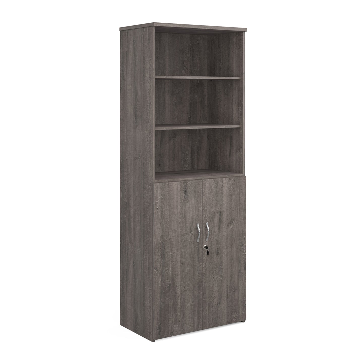 Universal Office Combination Unit with Glass Upper Doors or open & Lockable Storage