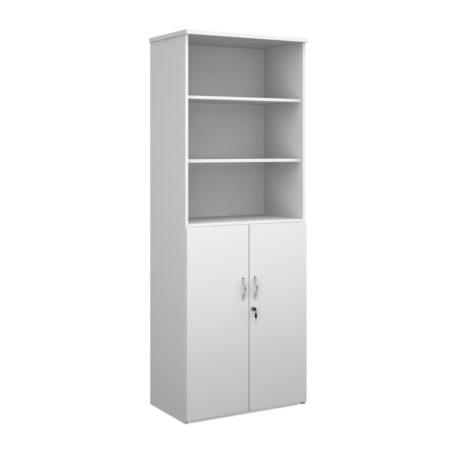 Universal Office Combination Unit with Glass Upper Doors or open & Lockable Storage