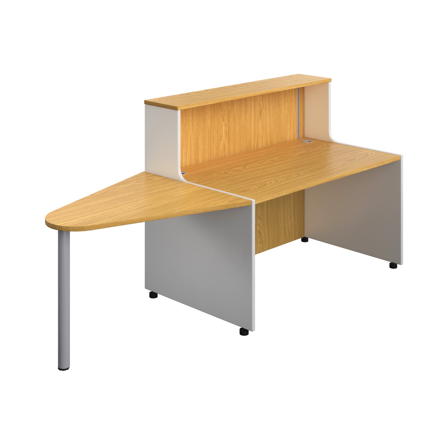 Aztec|Reception Unit with Extension|1462x892|Nova Oak-White