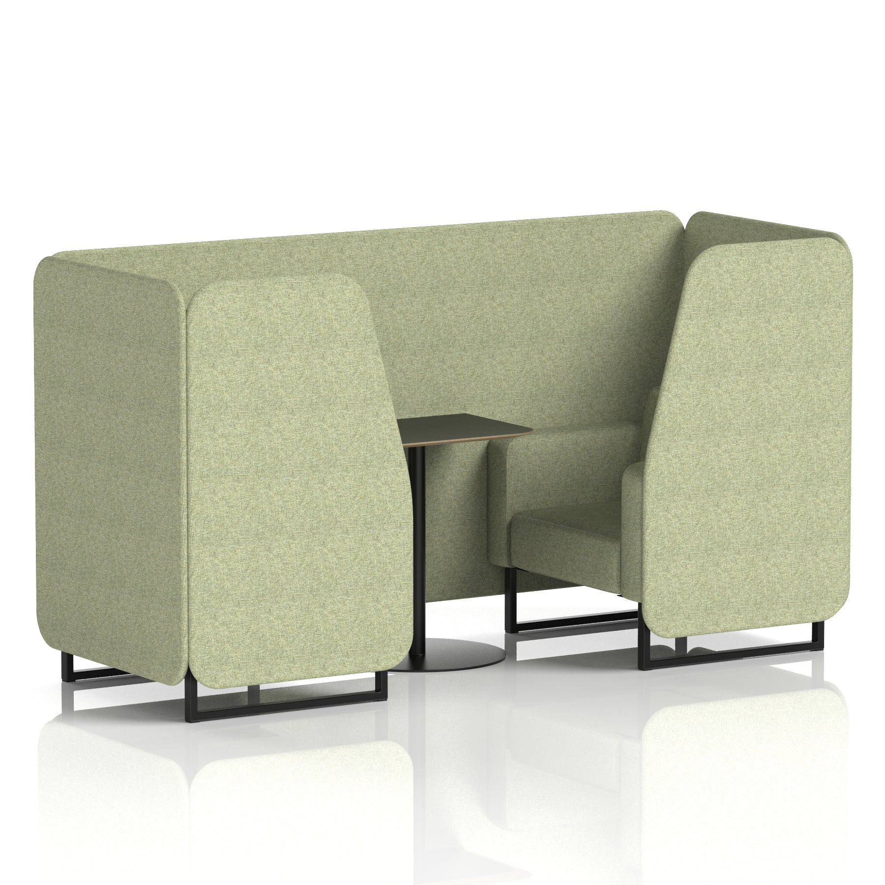 Brixworth Booth With Black Table In Single Tone (Part 1)