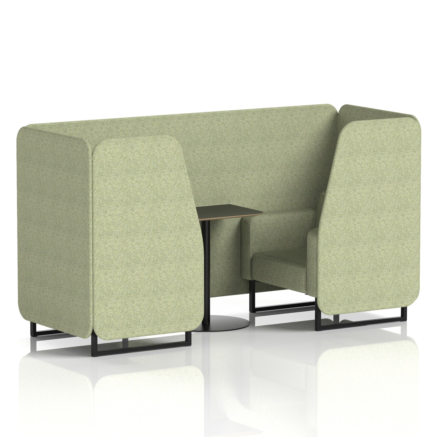 Brixworth Booth With Black Table In Single Tone (Part 1)