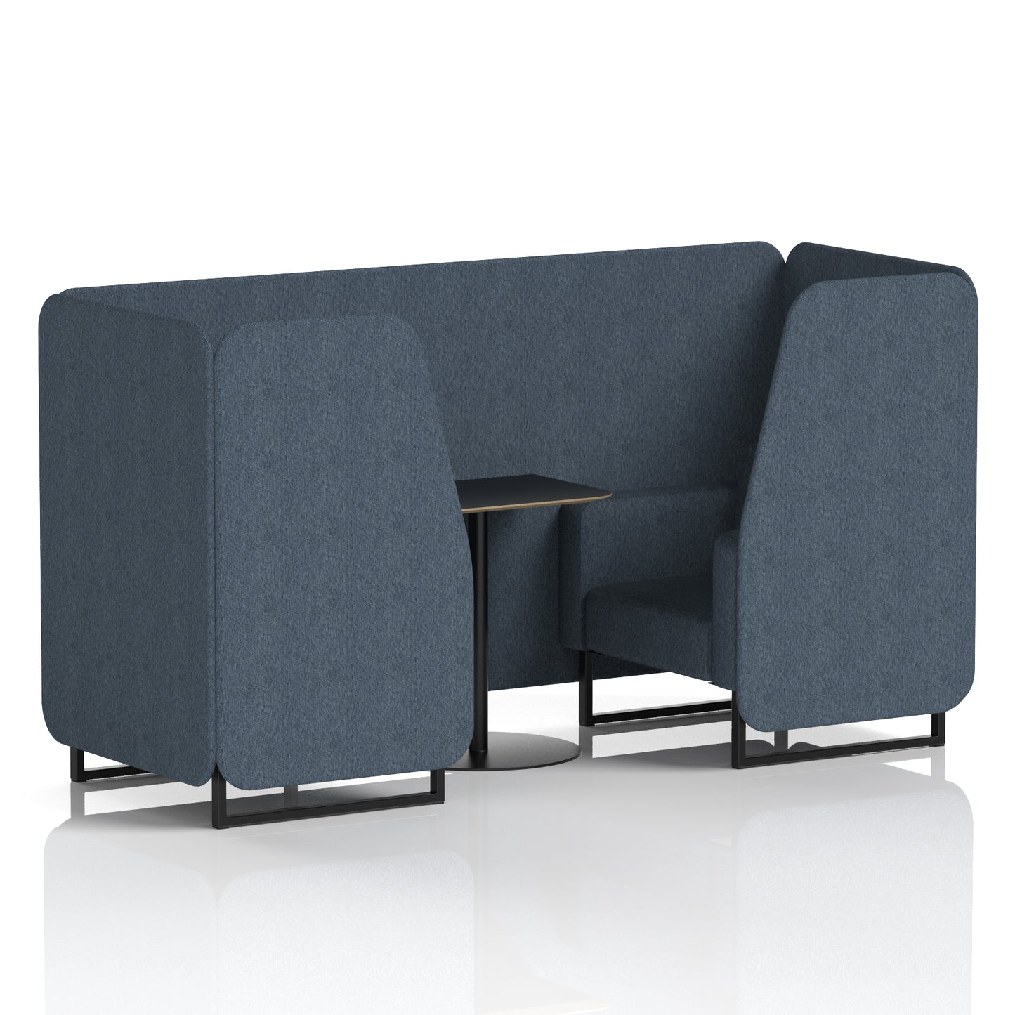 Brixworth Booth With Black Table In Single Tone (Part 1)