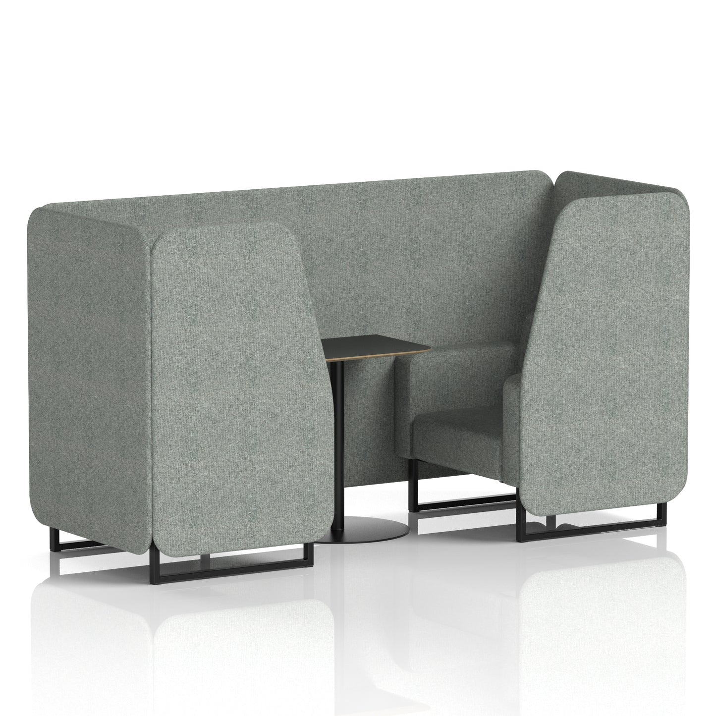 Brixworth Booth With Black Table In Single Tone (Part 1)