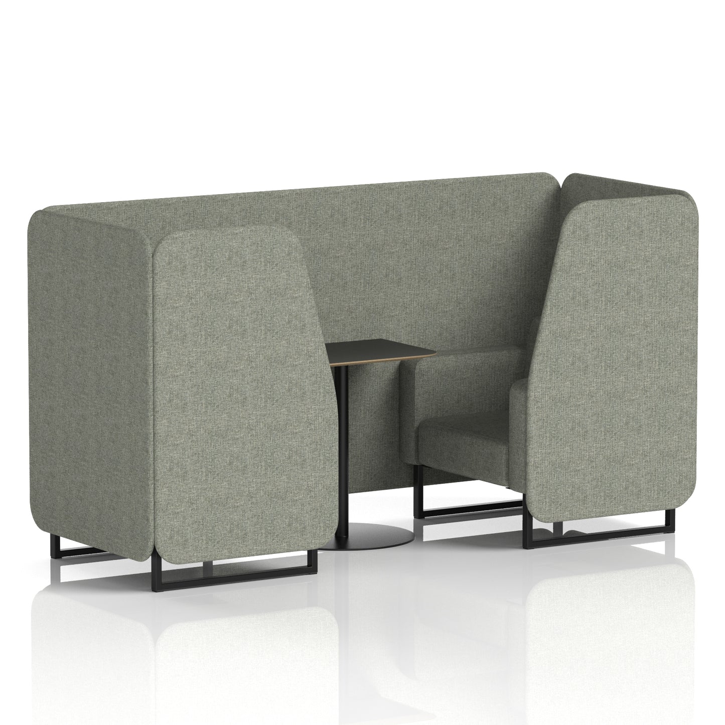 Brixworth Booth With Black Table In Single Tone (Part 1)