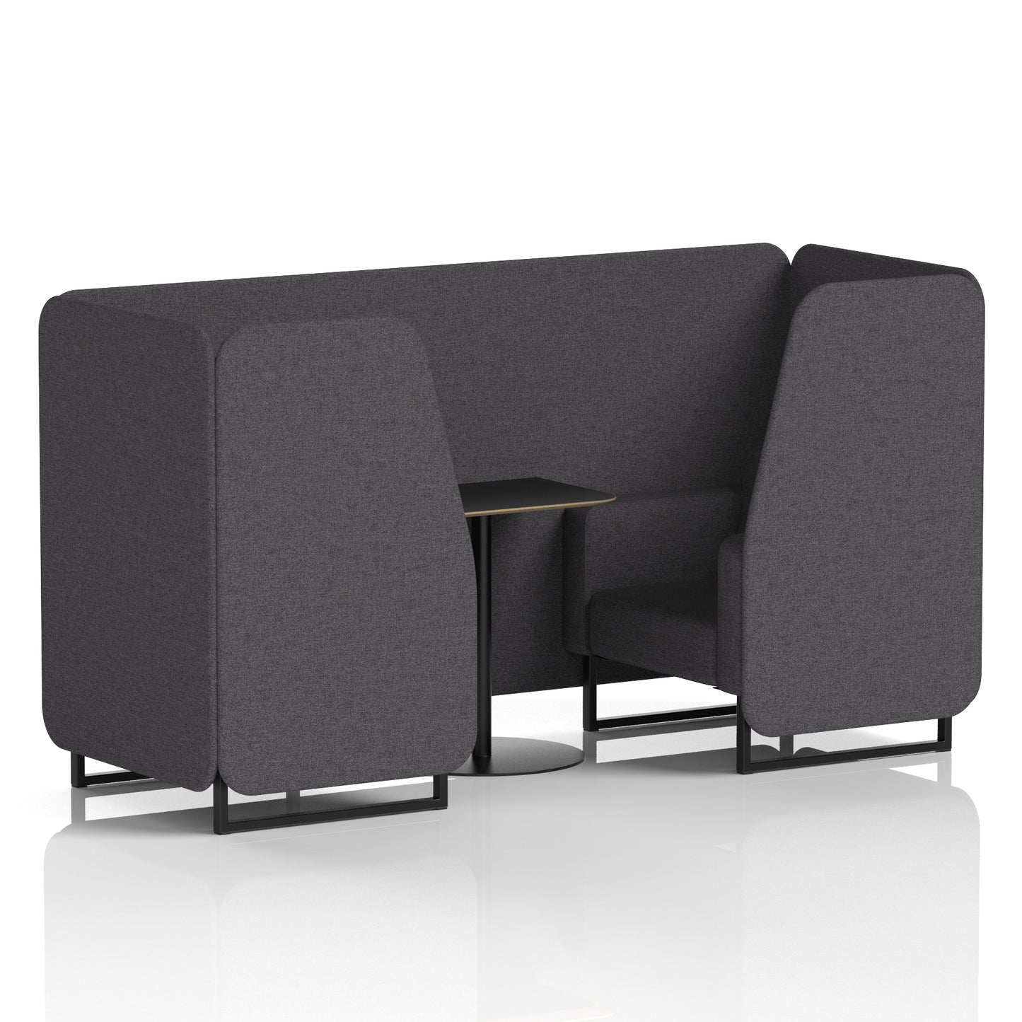 Brixworth Booth With Black Table In Single Tone (Part 1)