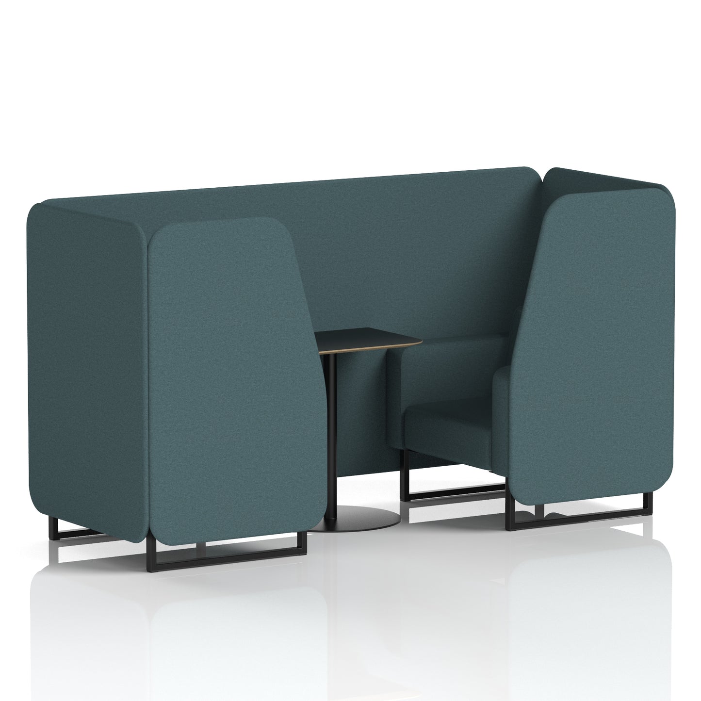 Brixworth Booth With Black Table In Single Tone (Part 1)