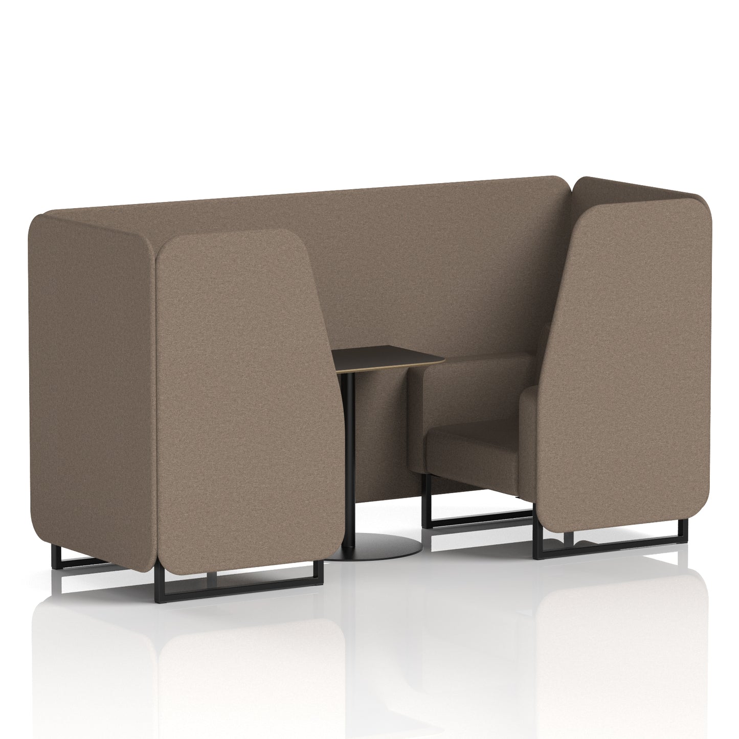 Brixworth Booth With Black Table In Single Tone (Part 1)
