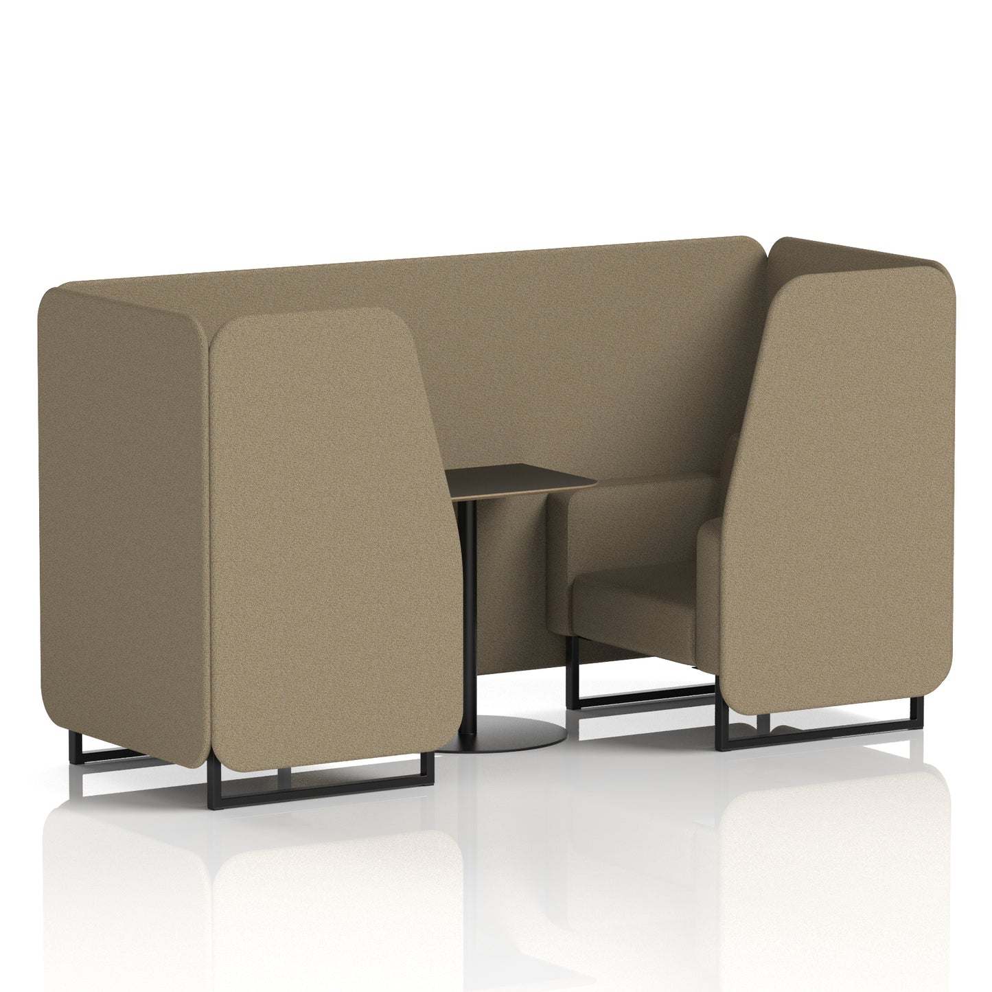 Brixworth Booth With Black Table In Single Tone (Part 1)